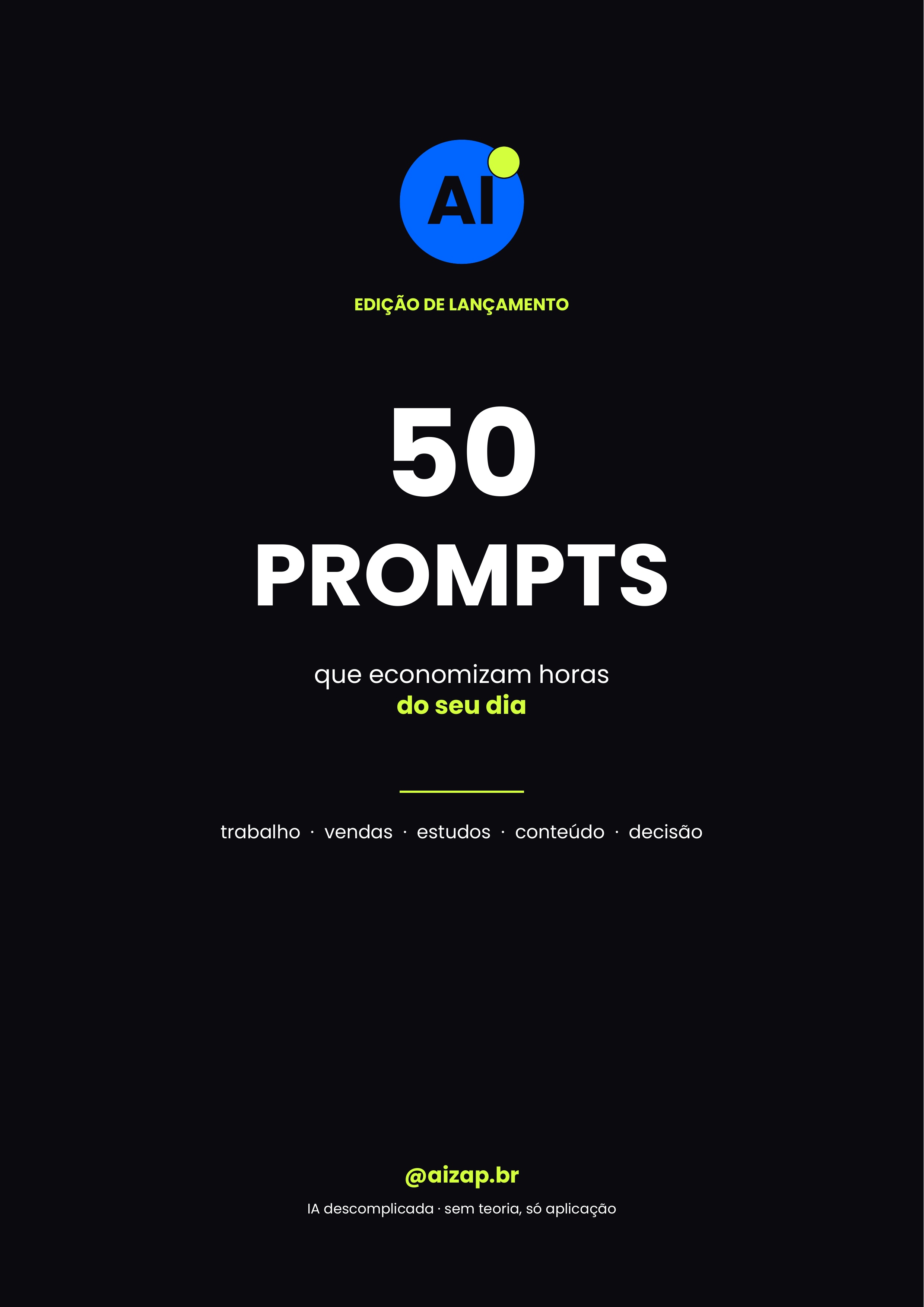 Capa do pack 50 Prompts AIZap